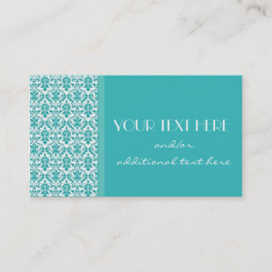 Blue&White Damask Business Card