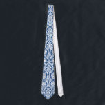 Blue & White Damask Tie<br><div class="desc">Blue and white damask tie.</div>