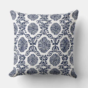 Blue & White Decorative Throw Pillow