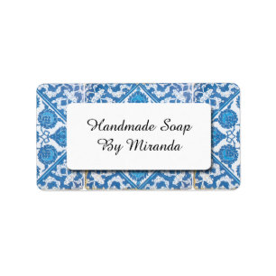 Blue White Delft Cornflower Custom Craft Labels