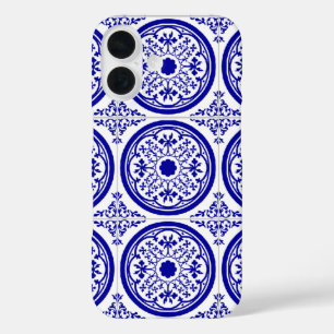 Blue White Delft Inspiré Faux Tile iPhone 7 coque