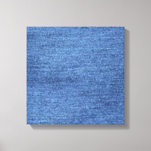 Blue White Denim Texture Look Image Canvas Print