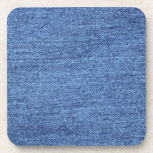 Blue White Denim Texture Look Image Coaster
