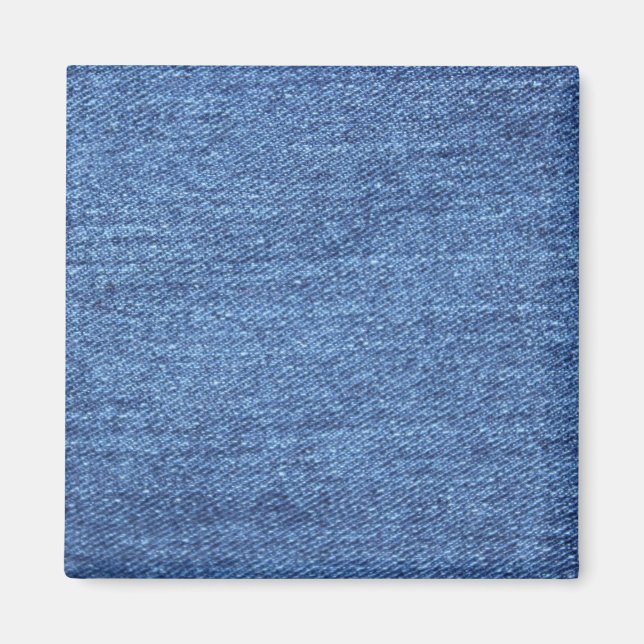 Blue White Denim Texture Look Image Magnet (Front)
