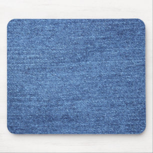 Blue White Denim Texture Look Image Mouse Pad
