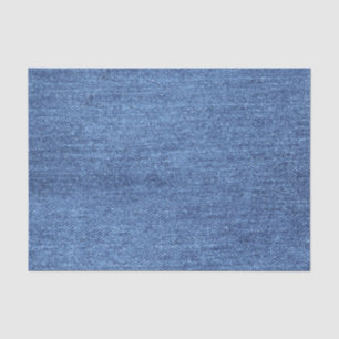 Blue White Denim Texture Look Image Tissue Paper