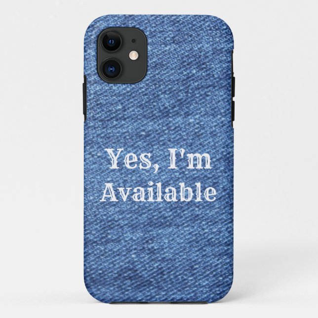 Blue White Denim Theme Wedding Case-Mate iPhone Case (Back)