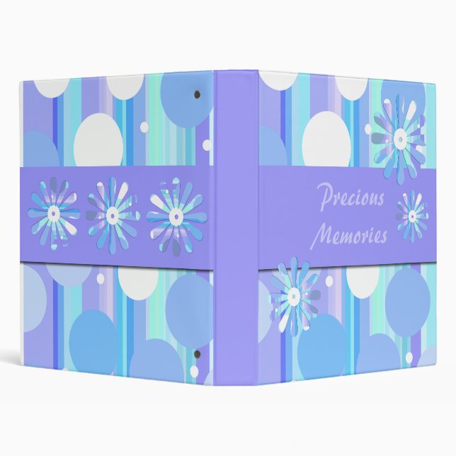 Blue & White Dots Binder (Background)
