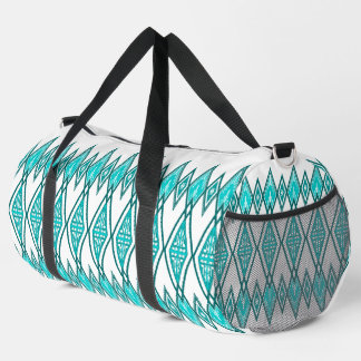 Blue & White Duffle Bag