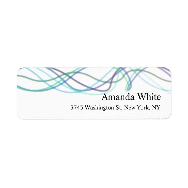 Blue White Elegant Minimalist Abstract Modern (Front)