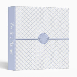 Blue & White Elegant Wedding Planner Binder  (1")