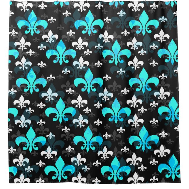 Blue White Fleur De Lis  (Front)