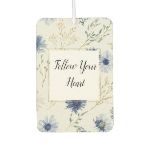 Blue White Floral Air Freshener