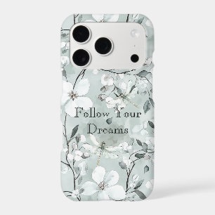 Blue White Floral Dragonflies