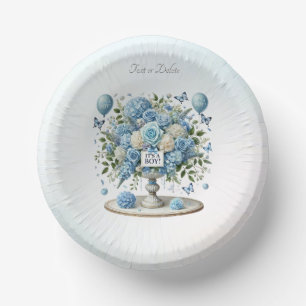 Blue White Floral Vase Paper Bowl Paper Plate