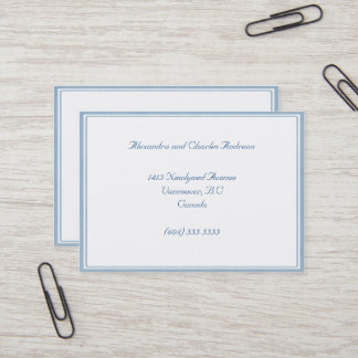 Blue/ White Frame New Address Notification Card