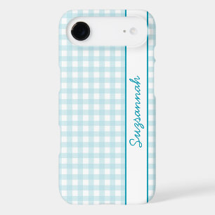 Blue White Gingham Check Custom Case-Mate