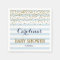 Blue White Gold Stripe Confetti Baby Boy Shower