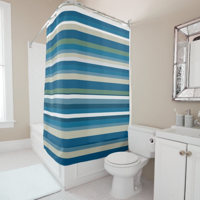 Blue, White,Green Stripes (In Situ)