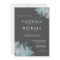 Blue White & Grey Floral Wedding Invitations