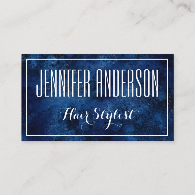 Blue White Hairdresser Salon Appointment (Front)