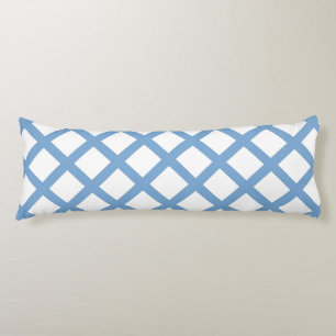 Blue White Harlequin Diamond Stripe Pattern Body Pillow
