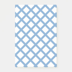 Blue White Harlequin Diamond Stripe Pattern Post-it Notes