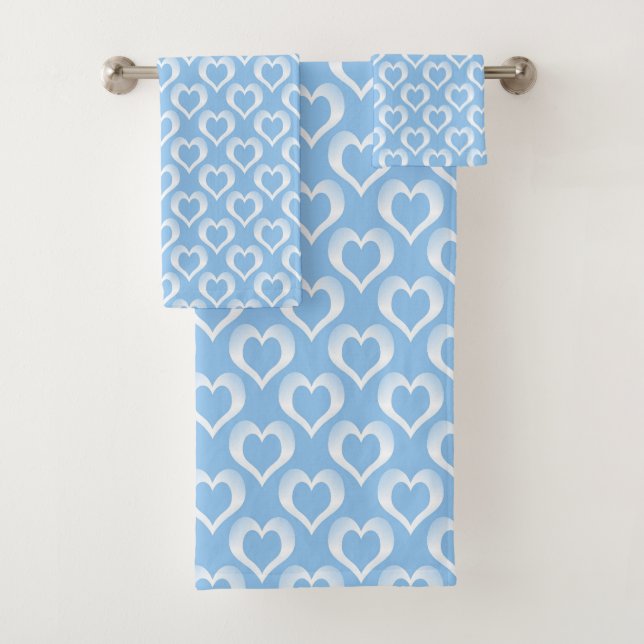 Blue White Hearts Pattern (En situation)