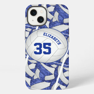 blue white her volleyball team colours personalize iPhone 13 case