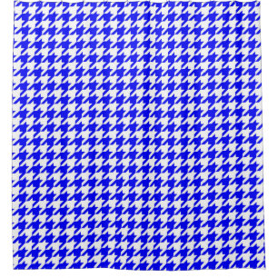 Blue White Houndstooth Check