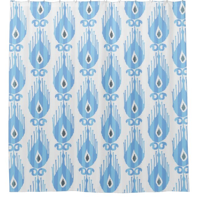 Blue White Ikat Pattern Design (Front)