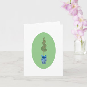 Blue White Jar Ginger Jars Topiary Art Card