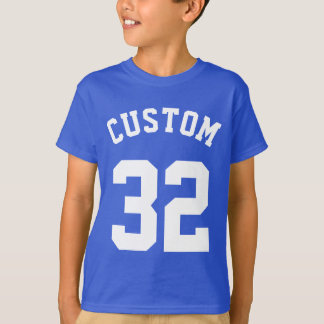 Blue & White Kids | Sports Jersey Design T-Shirt