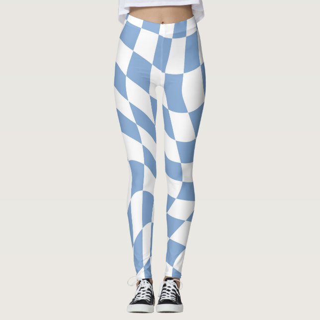 Blue white Leggings (Front)