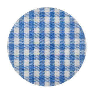 Blue-white lined dining clothes. cutting board
