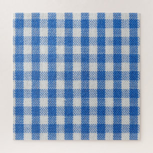 Blue-white lined dining clothes. jigsaw puzzle