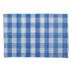 Blue-white lined dining clothes. pillowcase