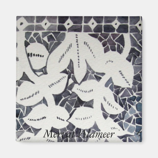 Blue & White Magnet (Front)