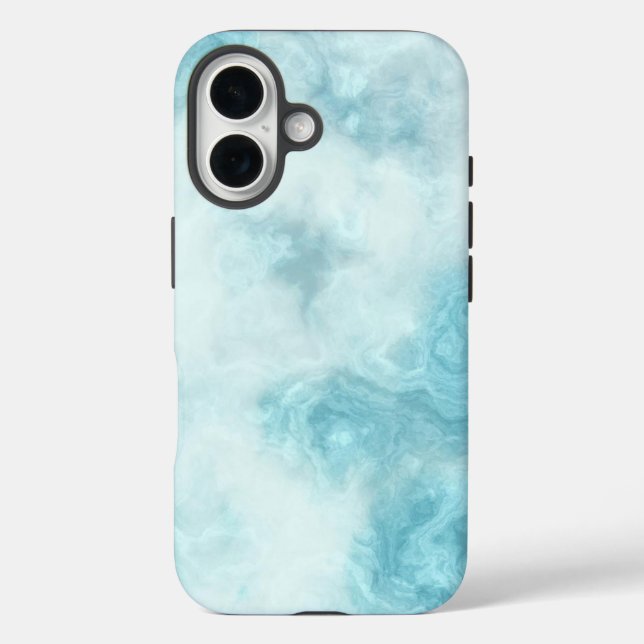 Blue white marble effect (all phones) Case-Mate iPhone case (Back)