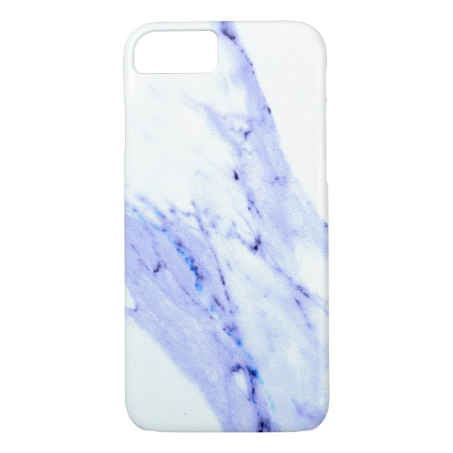 Blue White Marble granite stone Case-Mate iPhone Case (Back)