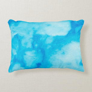 Blue White marble texture with natural patternabst Accent Pillow