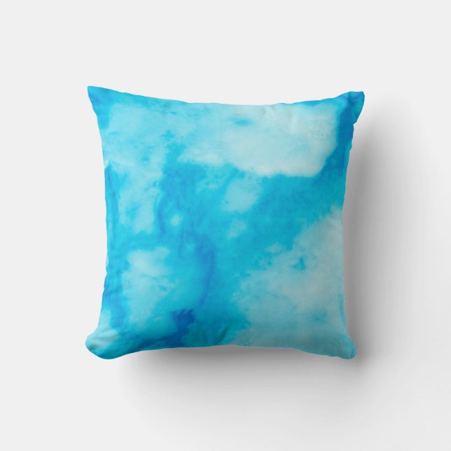 Blue White marble texture with natural patternabst Throw Pillow (Front)