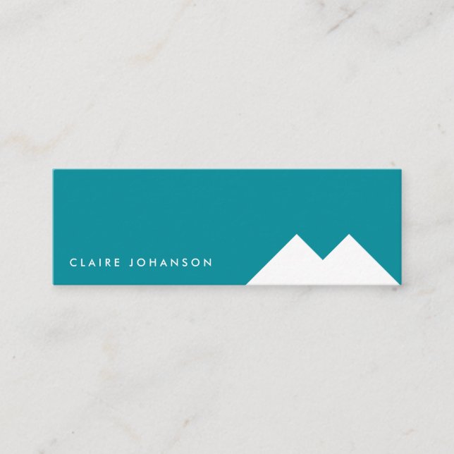 Blue white minimal modern simple geometric card (Front)