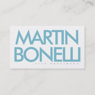 Blue White Minimalist Professional Luxury Pearl Business Card