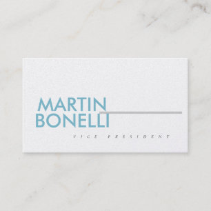 Blue White Minimalist Professional Luxury Pearl Business Card