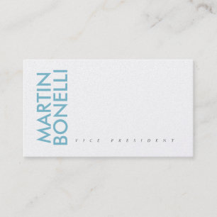 Blue White Minimalist Professional Luxury Pearl Business Card