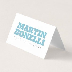 Blue White Minimalist Professional Luxury Pearl Business Card