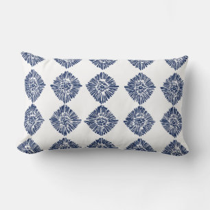 Blue & White Modern Nautical Lumbar Pillow