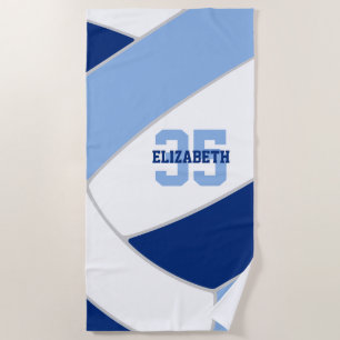blue white or ANY colours personalized volleyball Beach Towel