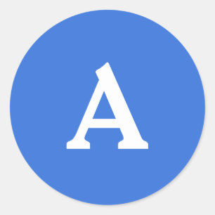 Blue & White Personalized Monogram Envelope Seal